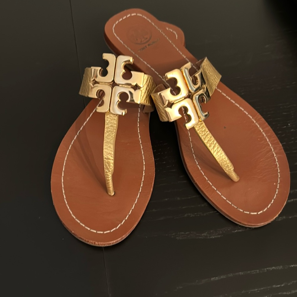 Tory Burch gold sandals